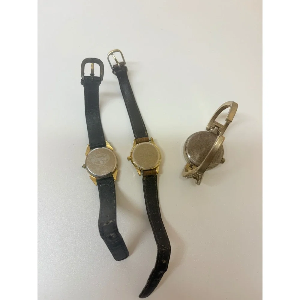 Vintage Watch Lot Timex Moonphase Guess Fossil Skeleton Sutton Geneva 9pc Repair